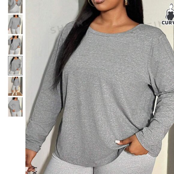 NWOT - Long Sleeve Back Twist Tee Shirt US 12 - Picture 2 of 5